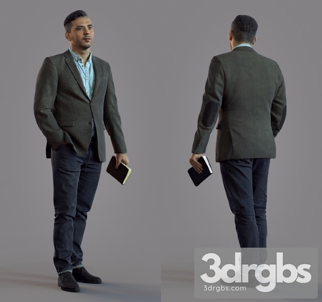 Man With Suit 3dsmax Download - thumbnail 1