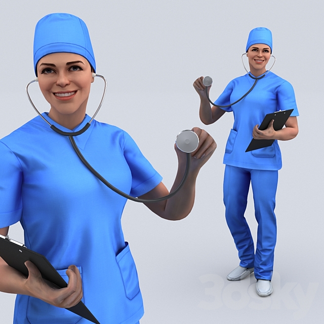 Nurse 3ds Max - thumbnail 1