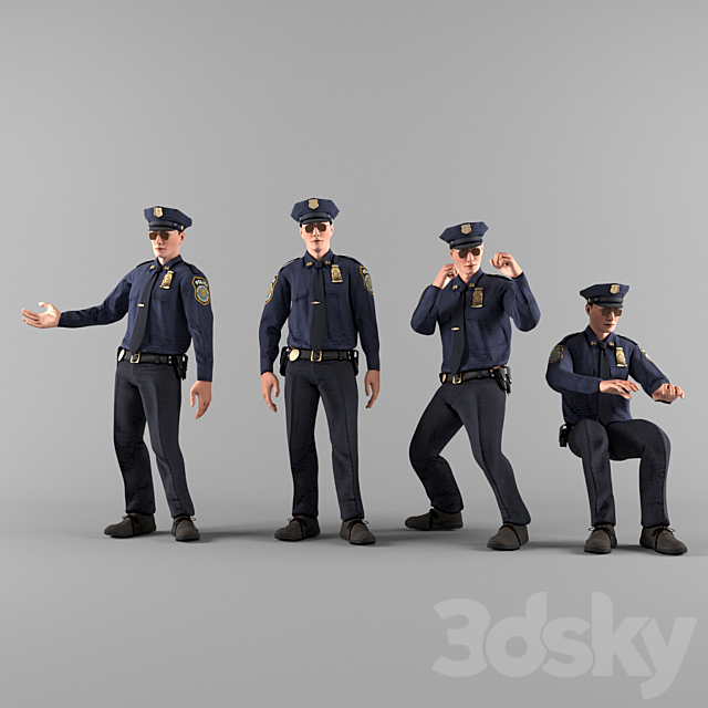 Policeman 2 3ds Max - thumbnail 1