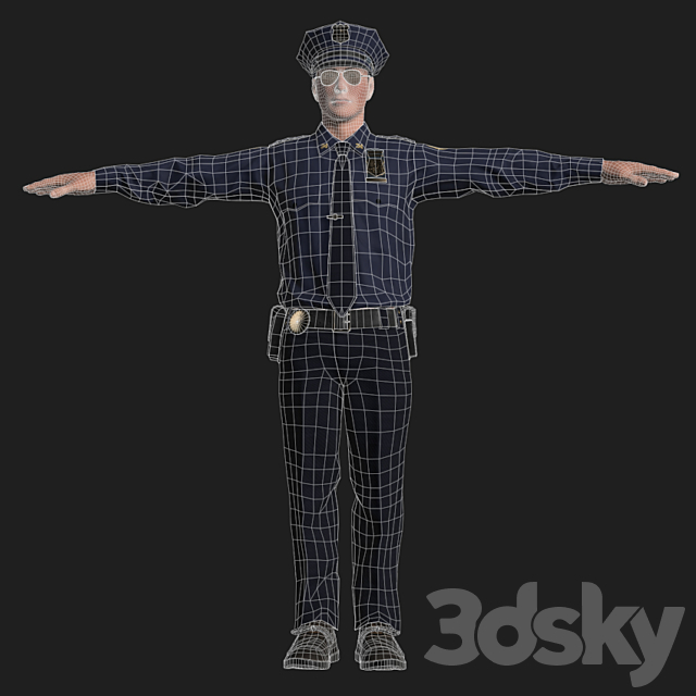 Policeman 2 3ds Max - thumbnail 2