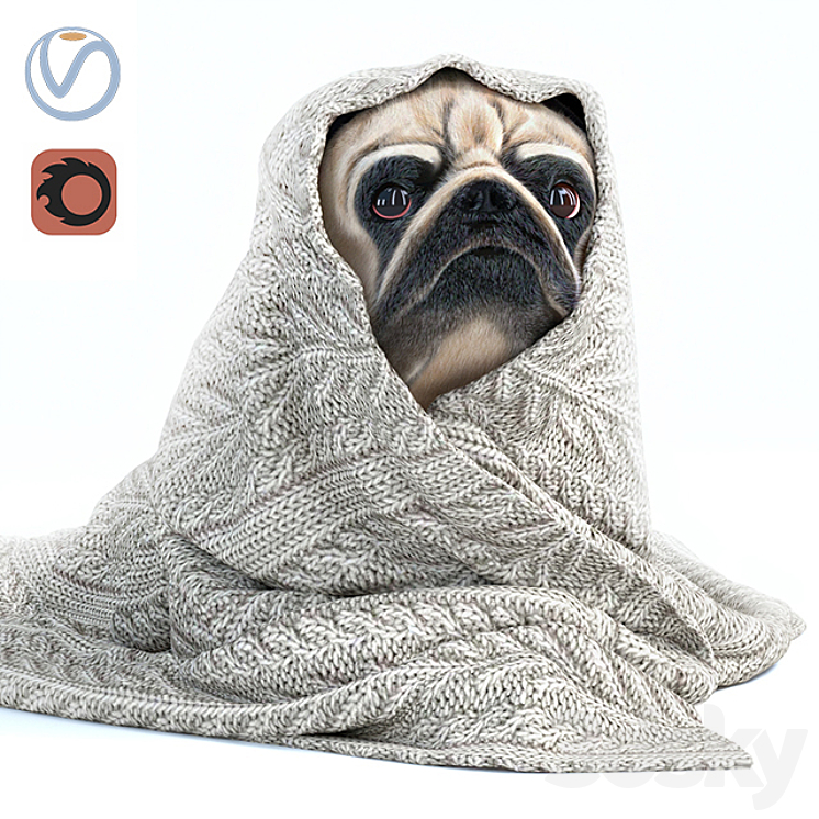 Pug 1 – Winter is coming 3DS Max - thumbnail 1