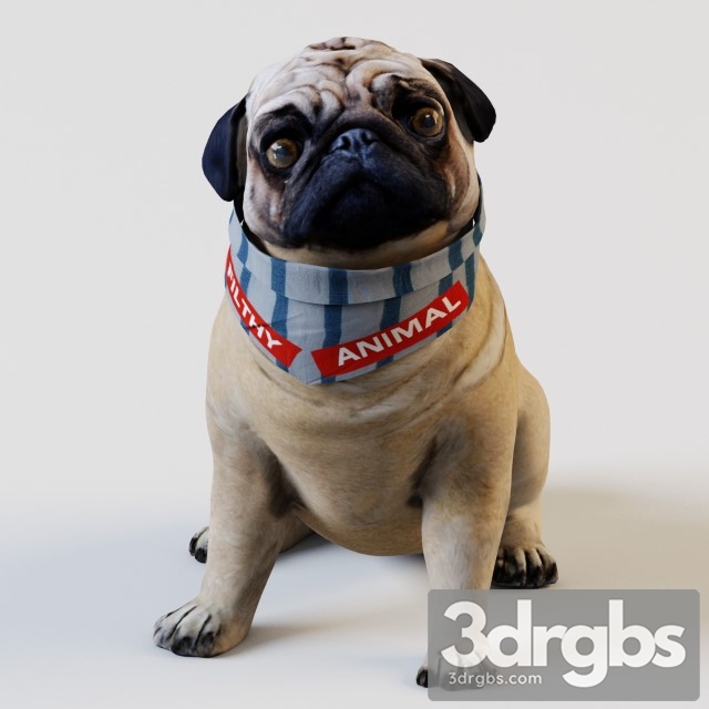 Pug Dog 3dsmax Download - thumbnail 1