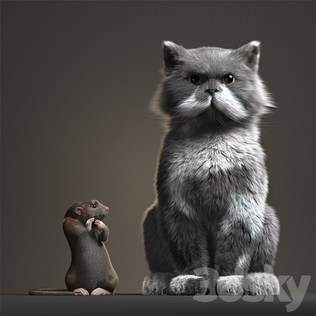 Rat and Cat 3DSMax File - thumbnail 1