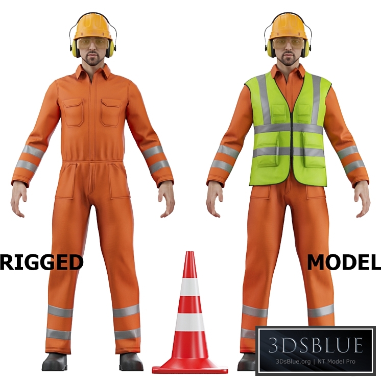 Road worker 3DS Max - thumbnail 3