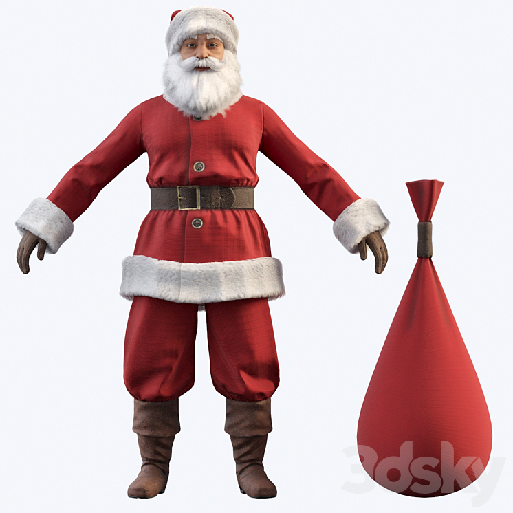 Santa Claus 3DS Max - thumbnail 2