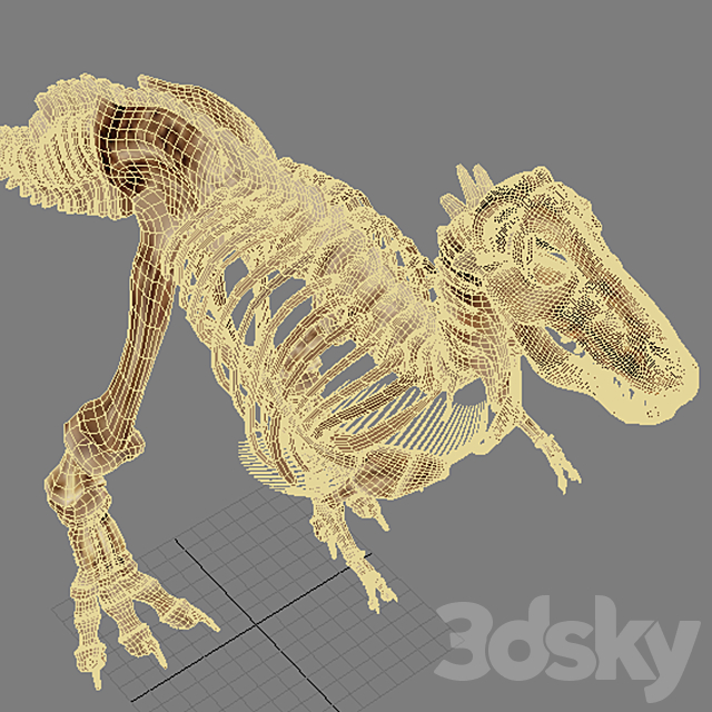 Skeleton of the Dinosaur Trex 3DSMax File - thumbnail 3