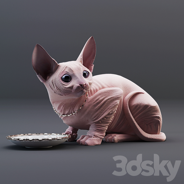 Sphynx cat 3DSMax File - thumbnail 2