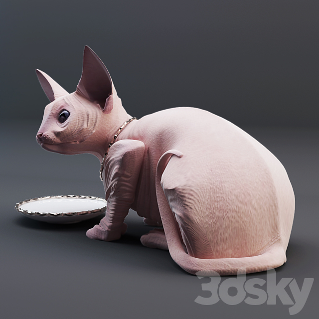 Sphynx cat 3DSMax File - thumbnail 3