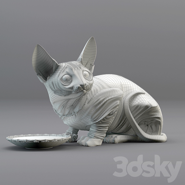 Sphynx cat 3DSMax File - thumbnail 4