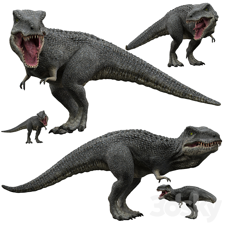 Tyrannosaurus rex 3DS Max - thumbnail 1
