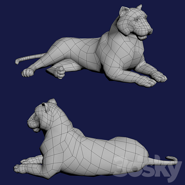 White Tiger 3DS Max Model - thumbnail 2