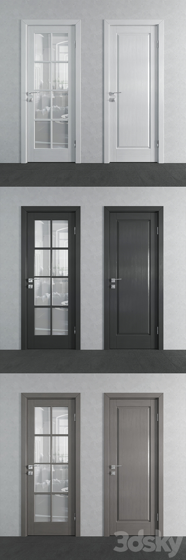 4 Profildoors Xn series interior doors 3DSMax File - thumbnail 3