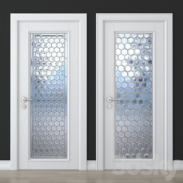 A door with a stained-glass window 3DSMax File - thumbnail 1