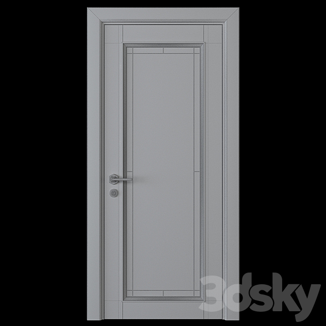 A door with a stained-glass window 3DSMax File - thumbnail 2