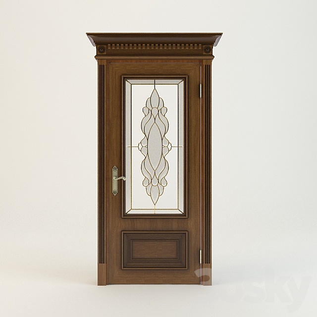 a set of doors with stained glass 3ds Max - thumbnail 2