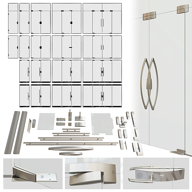 A set of glass doors Dorma ARCOS 3DSMax File - thumbnail 1