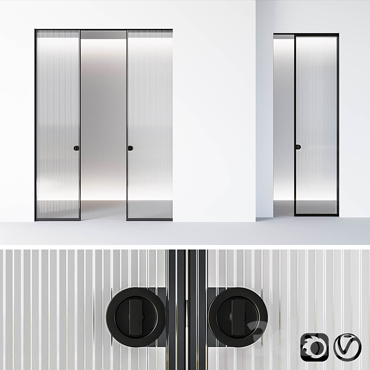 Aladin Pocket Mono door by Glas Italia 3DS Max - thumbnail 1