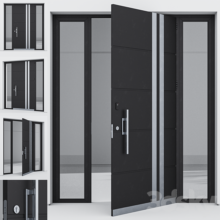 Aluminum door 118 3DS Max Model - thumbnail 1