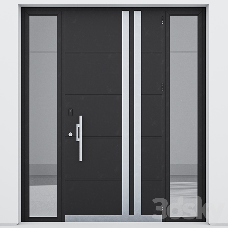 Aluminum door 118 3DS Max Model - thumbnail 2