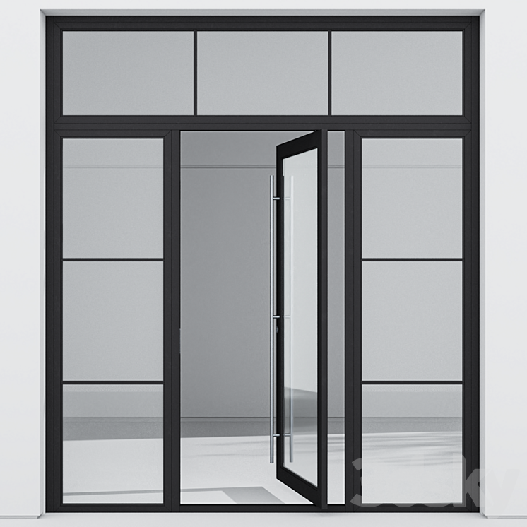 Aluminum door 207 3DS Max Model - thumbnail 1