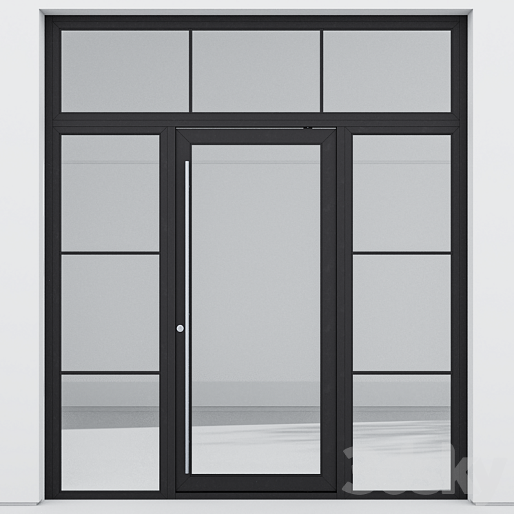 Aluminum door 207 3DS Max Model - thumbnail 2