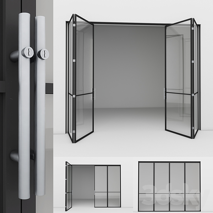 Aluminum door 4 3DS Max - thumbnail 1