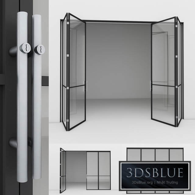 Aluminum door 4 3DS Max - thumbnail 3