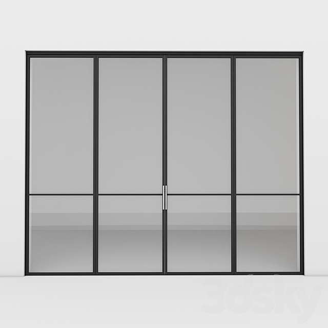 Aluminum door 4 3DS Max Model - thumbnail 4