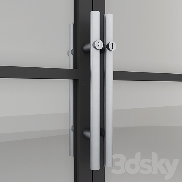 Aluminum door 4 3DS Max Model - thumbnail 5