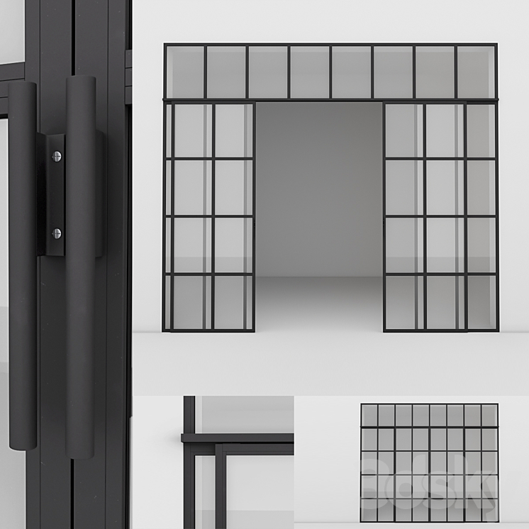 Aluminum door 5 3DS Max - thumbnail 1