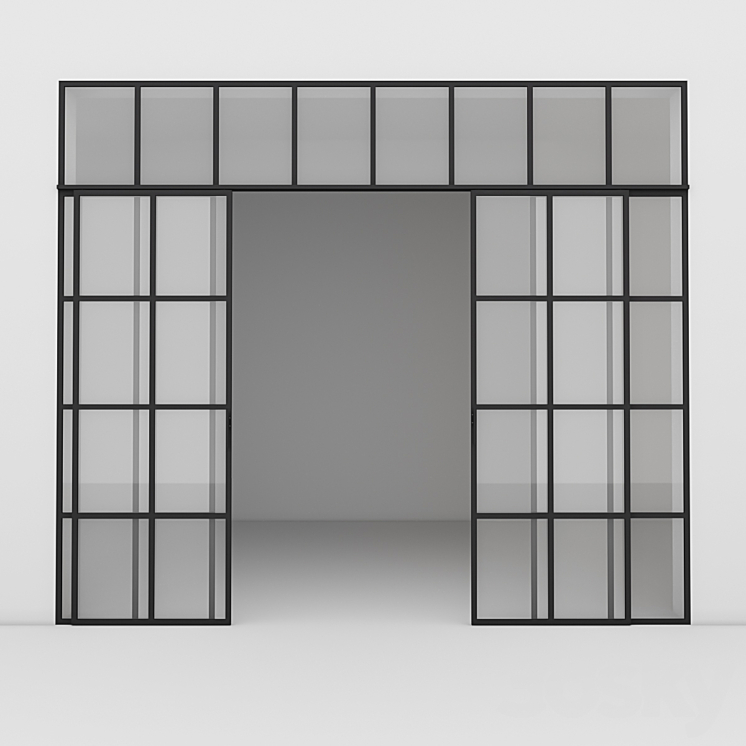 Aluminum door 5 3DS Max - thumbnail 2