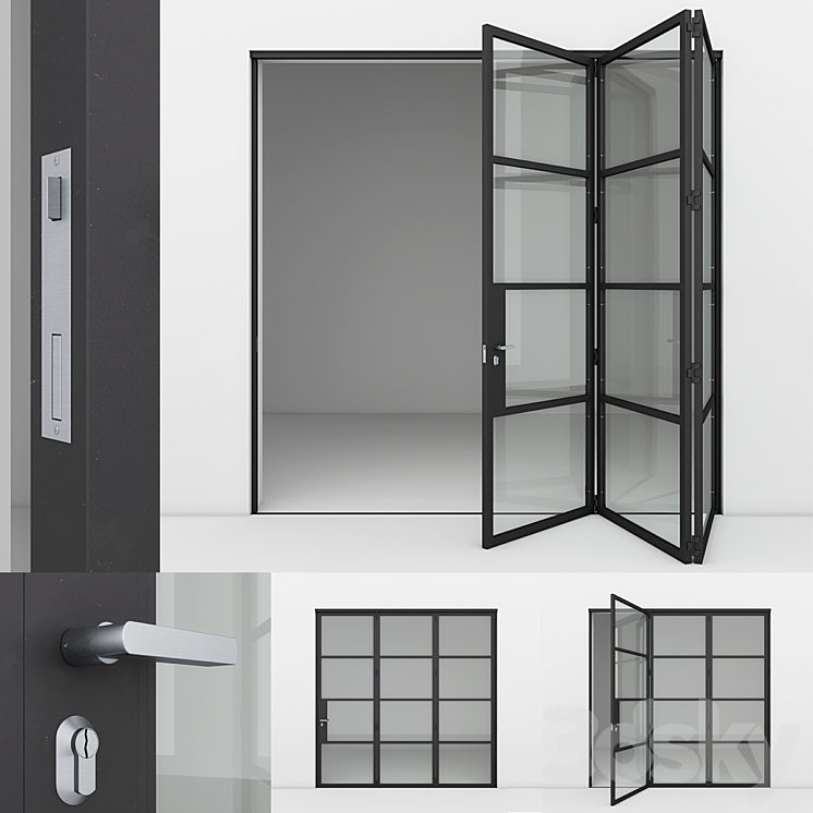 Aluminum door 8 3DS Max - thumbnail 1