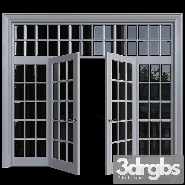 American Style Door 1 3dsmax Download - thumbnail 1