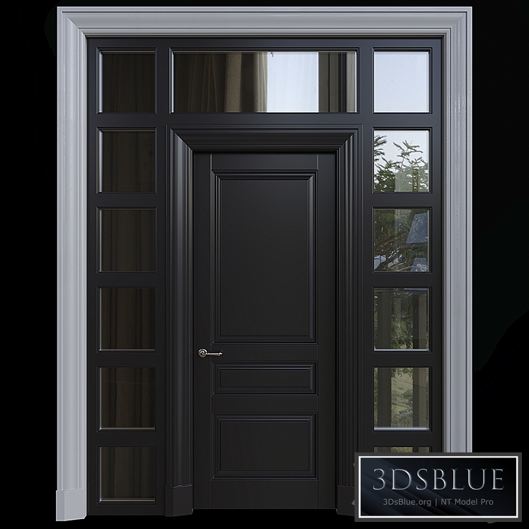 American style door 3DS Max - thumbnail 3