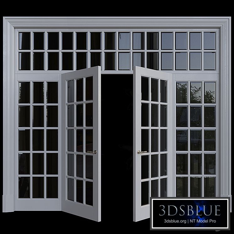 American style door 3DS Max - thumbnail 3