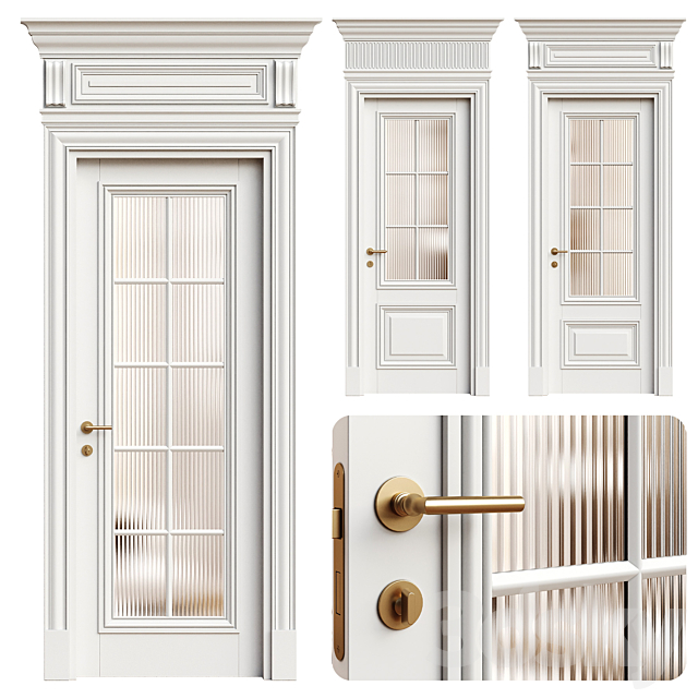 Antique volhovec door – interior door 234 3ds Max - thumbnail 1