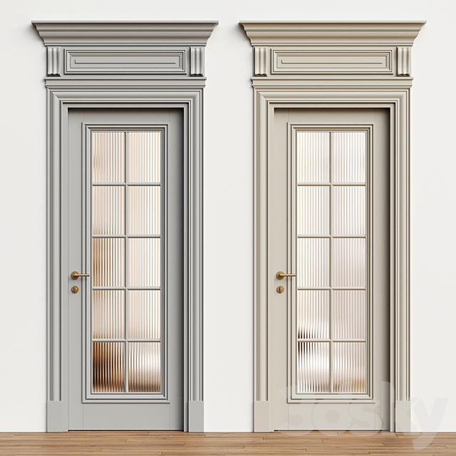 Antique volhovec door – interior door 234 3ds Max - thumbnail 3