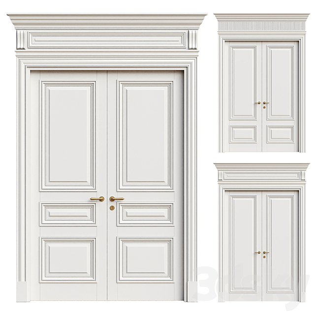 Antique volhovec door – interior door 236 3ds Max - thumbnail 1