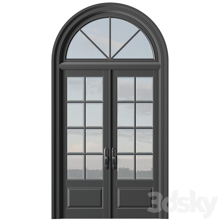 Arc Classic Entrance Doors.Entrance to the house.Front Door.Arched Opening Window.Outdoor Entrance classic door.External Doors. Exterior Door.Street Doors 3DS Max Model - thumbnail 3