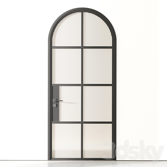 Arch single door 3DS Max Model - thumbnail 2