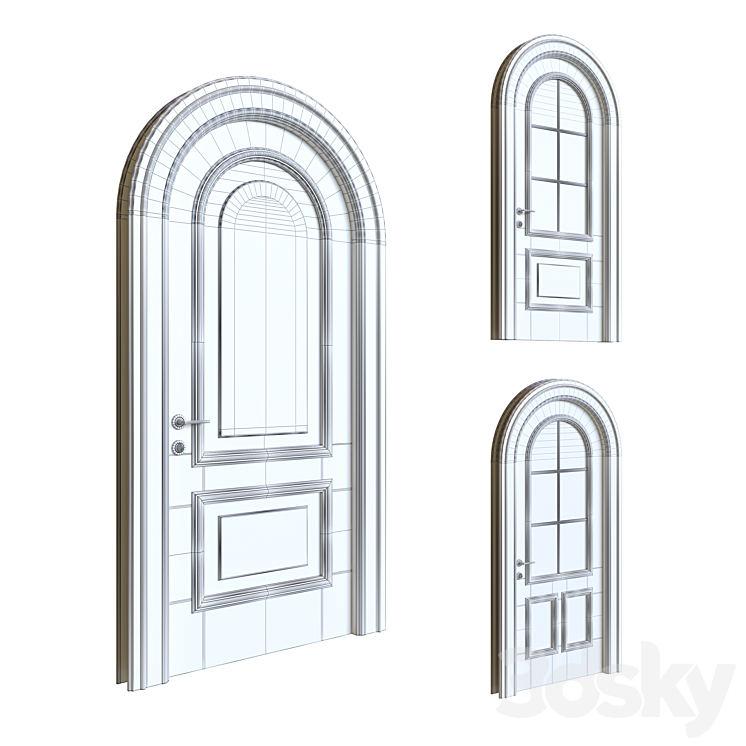 Arched doors 3DS Max - thumbnail 2