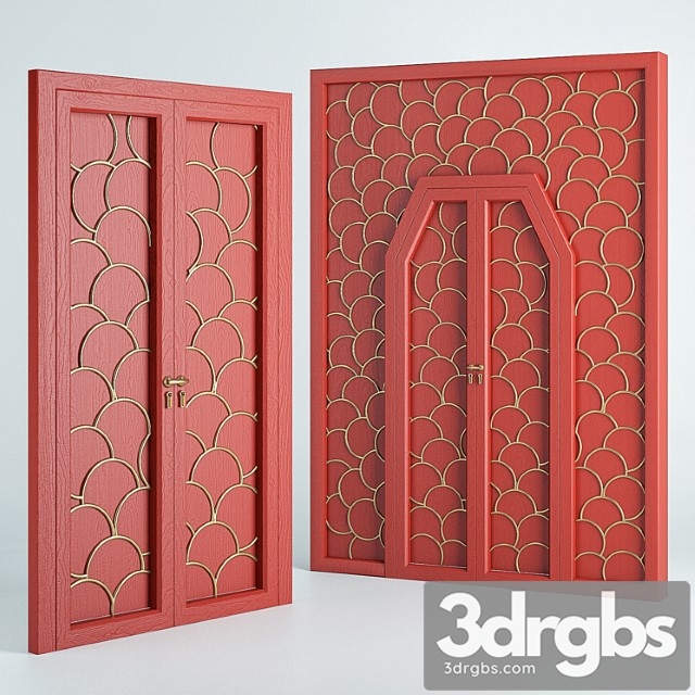 Asian door 3dsmax Download - thumbnail 1