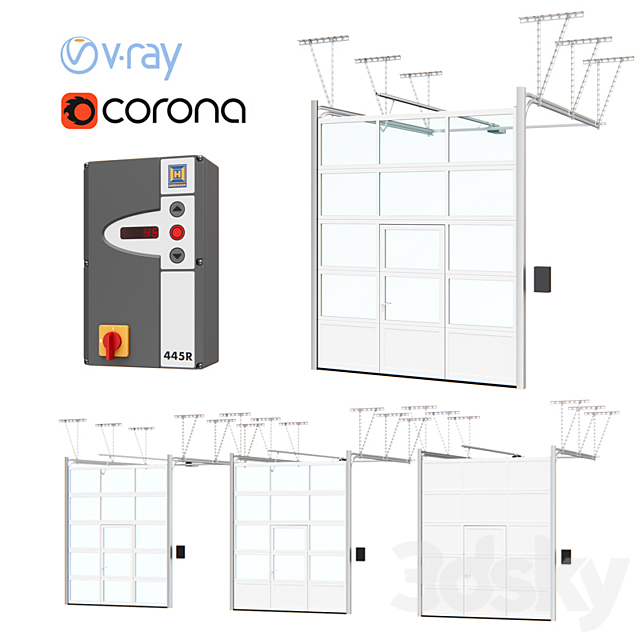 Automatic gates Hormann door 3DSMax File - thumbnail 1