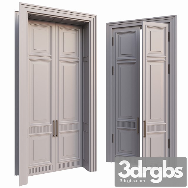 AVE Classic Gray Doors 3dsmax Download - thumbnail 1