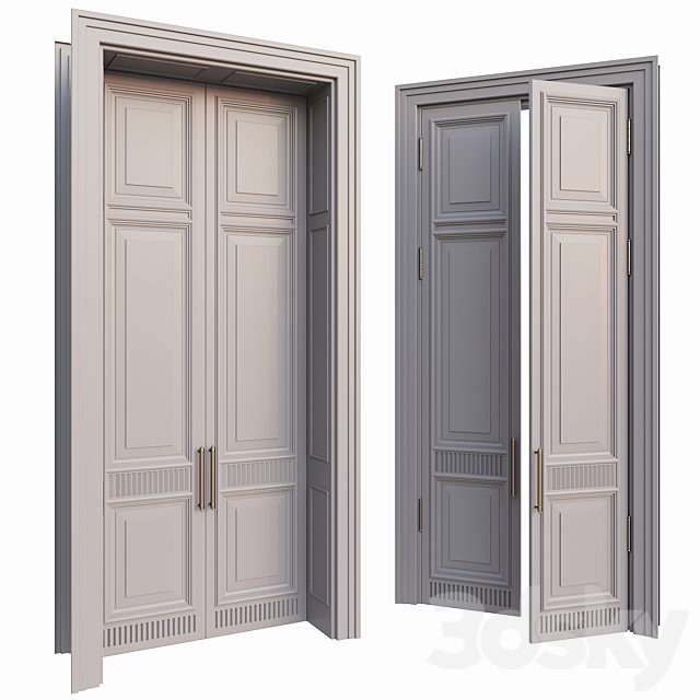 AVE Classic Gray Doors 3DSMax File - thumbnail 1