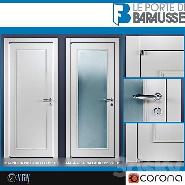 Barausse doors 3ds Max - thumbnail 1