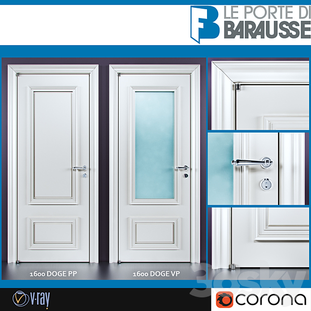 Barausse doors 3ds Max - thumbnail 1