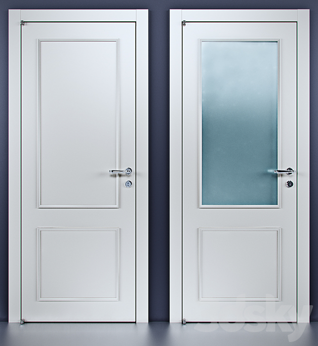 Barausse doors 3DS Max Model - thumbnail 2