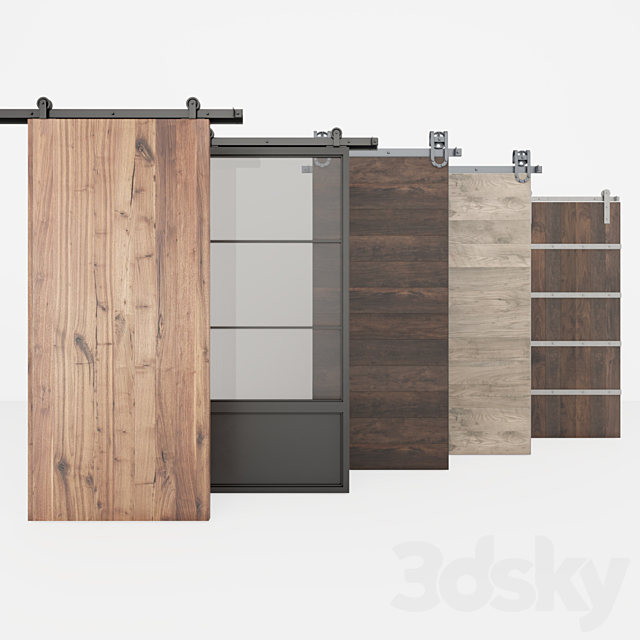 BARN DOOR set 3DSMax File - thumbnail 1