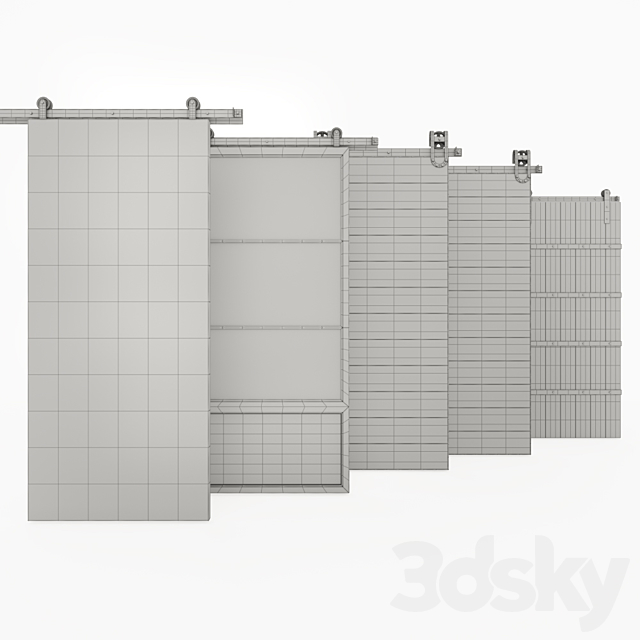 BARN DOOR set 3DSMax File - thumbnail 2